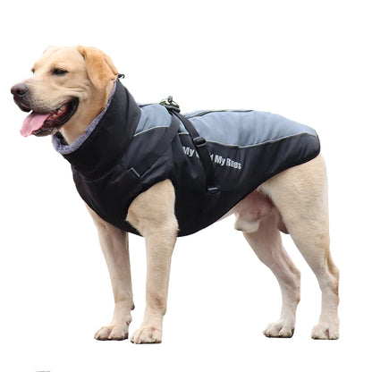 Clothes For Large Dogs Winter Warm Big Dog Clothes Waterproof Reflective Dog Jacket Bulldog Golden Retriever Labrador Clothing