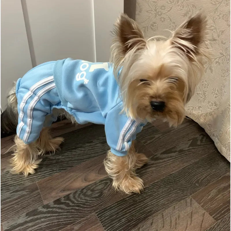 Tracksuit for Dogs Spring Autumn Dog Clothes Sport Sweatshirt Jumpsuit for Small Dogs French Bulldog Yorkie Chihuahua Hoodies