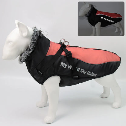 Clothes For Large Dogs Winter Warm Big Dog Clothes Waterproof Reflective Dog Jacket Bulldog Golden Retriever Labrador Clothing