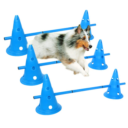 3set Dog Training Products Durable Dogs Running Jumping Stakes Pets Outdoor Sports Stake Pole Portable Pet Agility Equipment