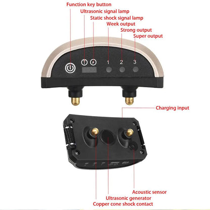 Waterproof Auto Anti Humane Bark Training Collar Control Stop Dog Barking Adjustable Electric Rechargeable ShockSafe Carefully