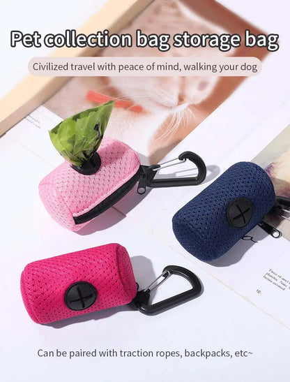 Dog Poop Bag Dispenser Hangingable Dog Poop Bag Holder Poo Bags Dispenser for Dogs Walking Garbage Bags Dispensers Pet Supplies