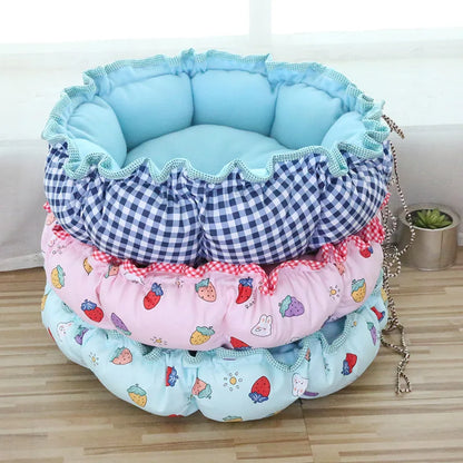 Dog Bed Small Medium Dogs Cushion Soft Cotton Winter Basket Warm Sofa House Cat Bed for Dog Accessories Pet Supplies