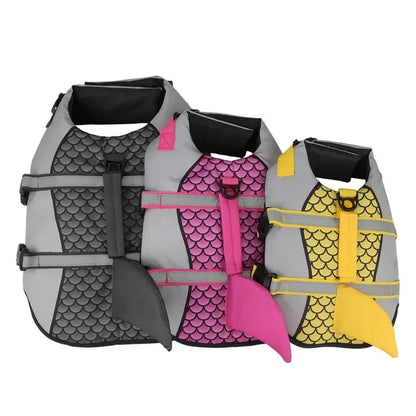 Summer Swim Pet Dog Life Jacket Vest Clothes Life Vest Collar Harness Pet Swimsuit Surfing Clothes