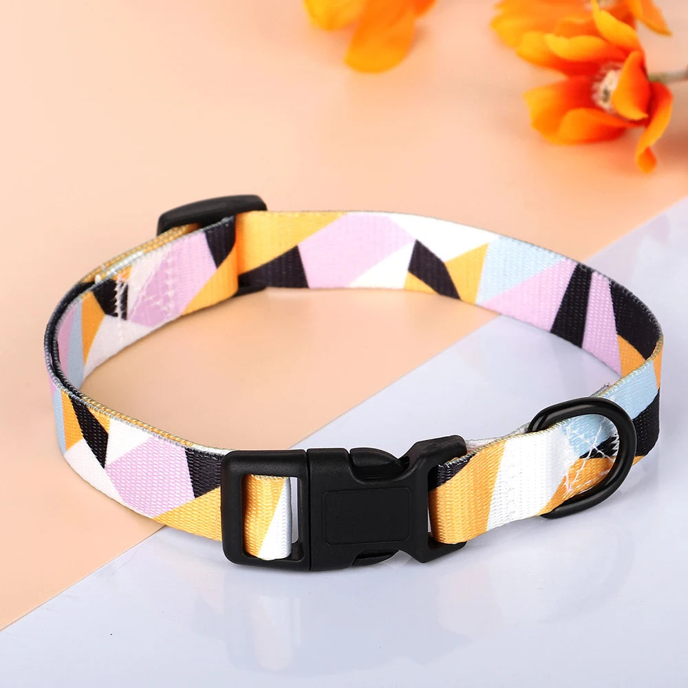 Breakaway Nylon Dog Collars Adjustable Printed Pet Dog Accessories Collar Puppy Cat Collar For Small Medium Dogs Cats Chihuahua