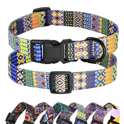 Breakaway Nylon Dog Collars Adjustable Printed Pet Dog Accessories Collar Puppy Cat Collar For Small Medium Dogs Cats Chihuahua