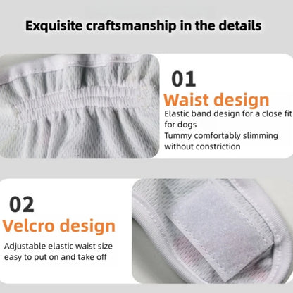 Washable Female Pet Physiology Pants Printed Anti-Nuisance Diaper Easy to Wear and Reusable Suitable for Menstruating Girl Dog