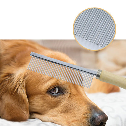 Dog Grooming Equipment Pet Hair Remover Cat Hair Comb Grooming Wooden Handle Cat Comb Smooth Hair Dog Brush Dog Accessories