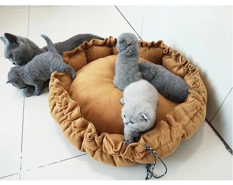 Dog Bed Small Medium Dogs Cushion Soft Cotton Winter Basket Warm Sofa House Cat Bed for Dog Accessories Pet Supplies