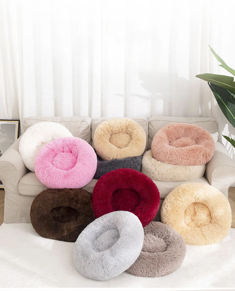 Winter New Pet Bed Comfortable Donut Cuddler Round Dog Kennel Ultra Soft Washable Dog and Cat Cushion Bed Warm Sofa Hot Sell