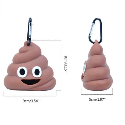 【Ready Stock】Poop-shaped Garage Dispenser Portable Soft Pet Poop Storage Box Waste Bags Garbage Bag Cleaning Tools For Cat Dog