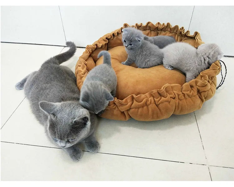 Dog Bed Small Medium Dogs Cushion Soft Cotton Winter Basket Warm Sofa House Cat Bed for Dog Accessories Pet Supplies