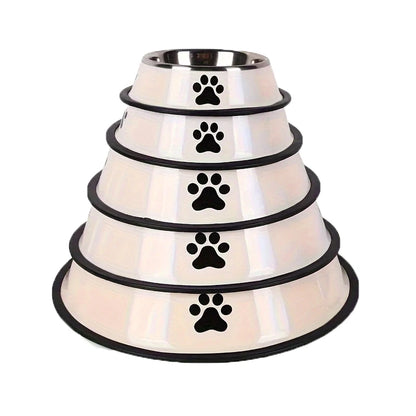 Stainless Steel Pet Dog Bowl Food Storage Container Dog Food Bowl Water Bottle Pet Bowl Feeder Dish For Small Large Dogs Cats