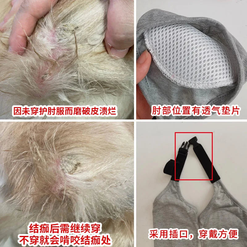 Anti-Lick Dog Elbow Brace Protector, Wound, Soft, Breathable, Pain Relief, Shoulder Support, Elbow Sleeves, Pad for Canine Elbow