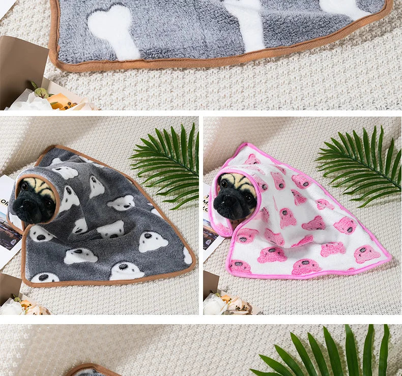 Dog Bed Mat Blanket Soft Cozy Pet Cushion For Small Large Dogs Spring Autumn Warm Travel Mats French Bulldog Chihuahua Supplies