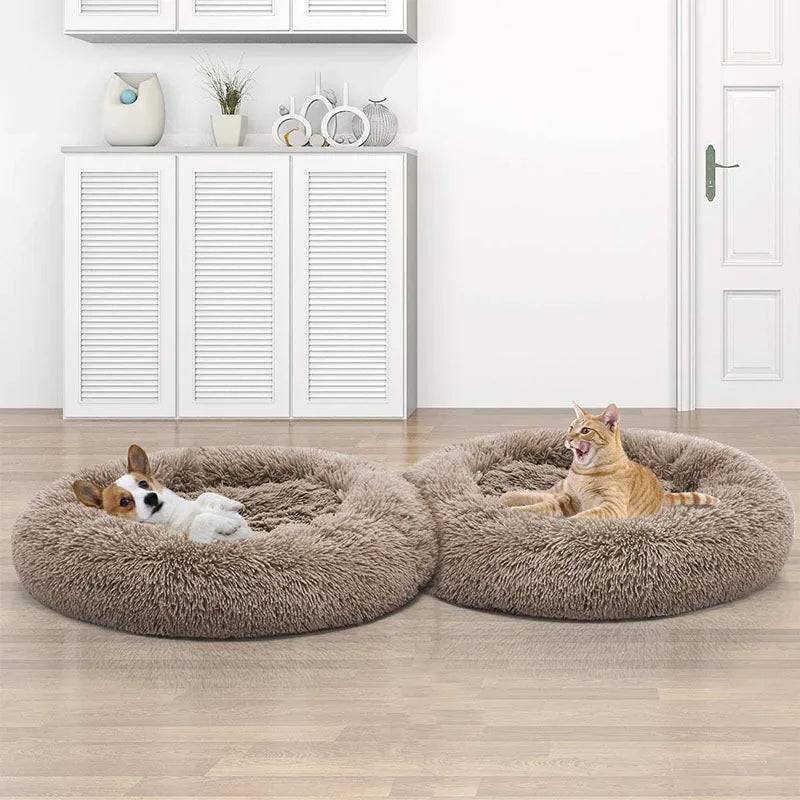 Winter New Pet Bed Comfortable Donut Cuddler Round Dog Kennel Ultra Soft Washable Dog and Cat Cushion Bed Warm Sofa Hot Sell