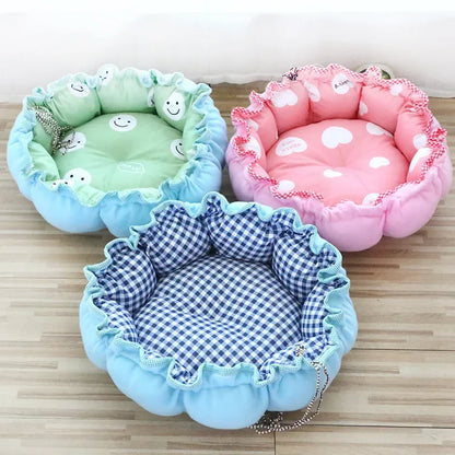 Dog Bed Small Medium Dogs Cushion Soft Cotton Winter Basket Warm Sofa House Cat Bed for Dog Accessories Pet Supplies