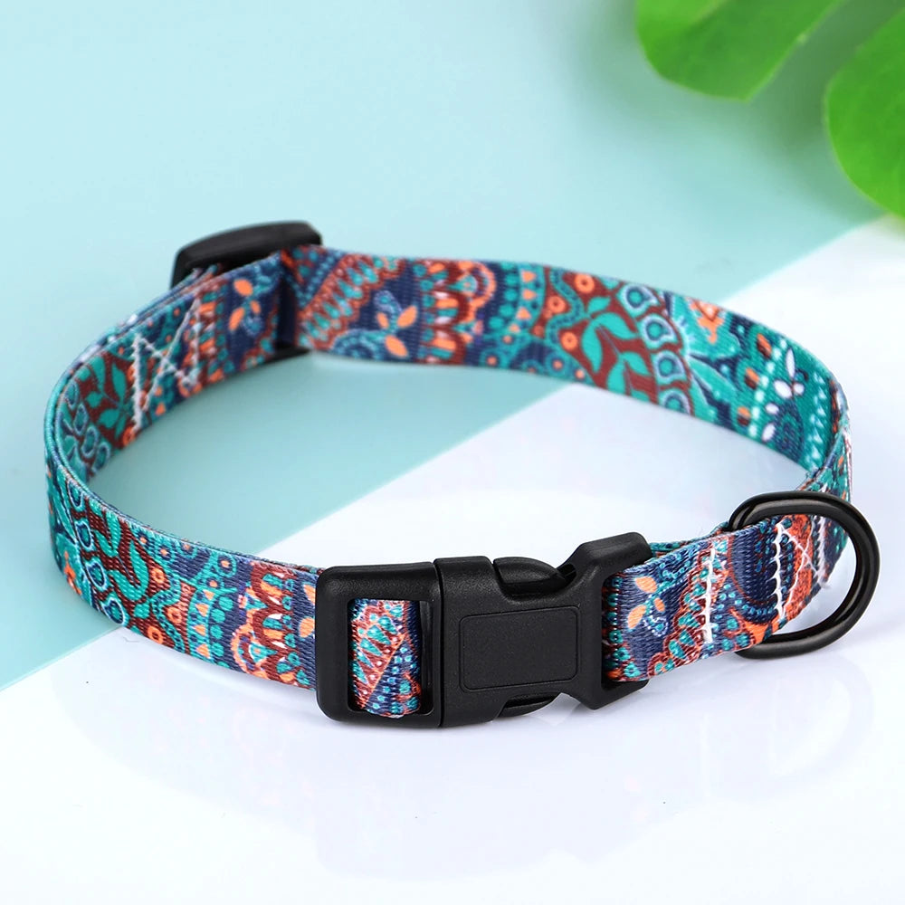 Breakaway Nylon Dog Collars Adjustable Printed Pet Dog Accessories Collar Puppy Cat Collar For Small Medium Dogs Cats Chihuahua