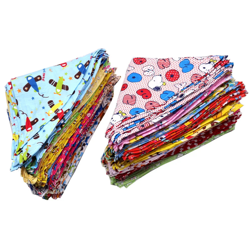 30PCS S/M/L/XL Small Dog Cat Bandana Cotton Small-Large Dog Bandanas Scarf For Small Dog Puppy Cat Bibs For Dogs 50Colours