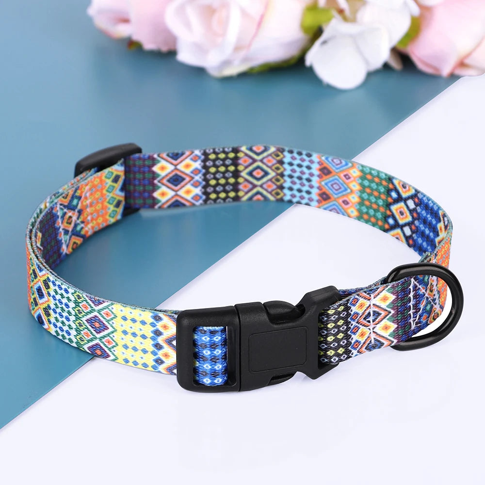 Breakaway Nylon Dog Collars Adjustable Printed Pet Dog Accessories Collar Puppy Cat Collar For Small Medium Dogs Cats Chihuahua